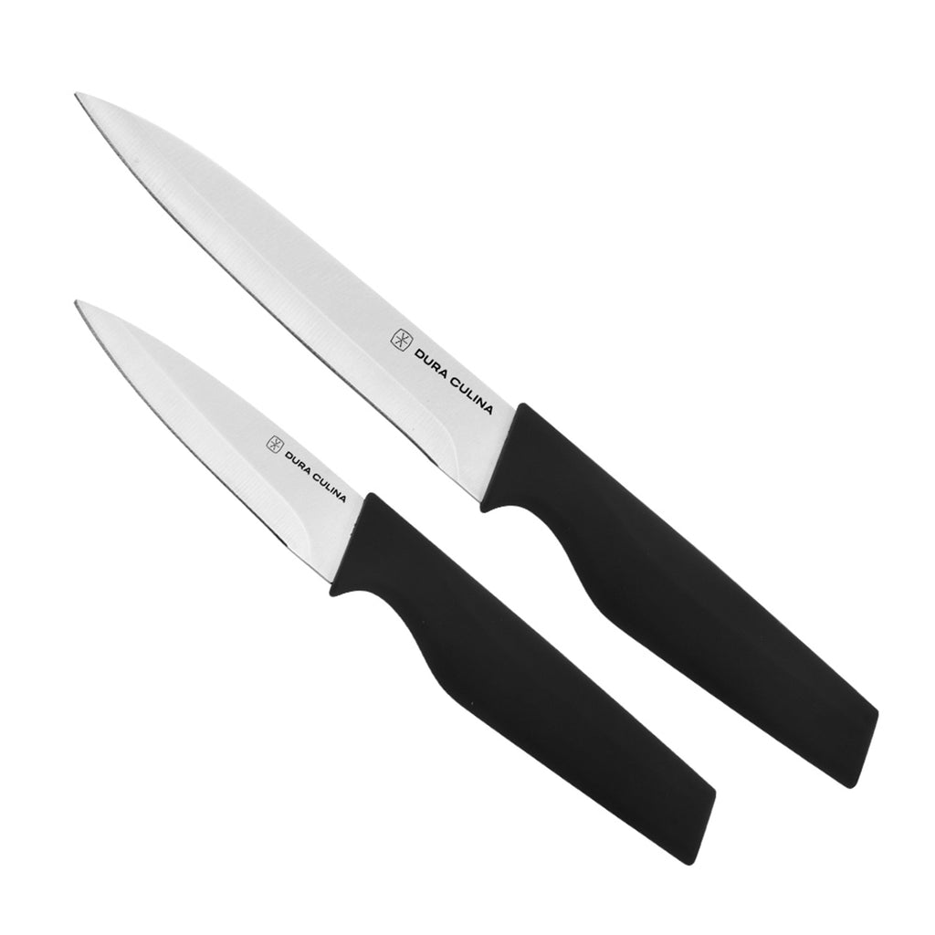 2-Piece Utility Knife Set - High Carbon Stainless Steel Blades with Ergonomic Handles, Matching Blade Guards,