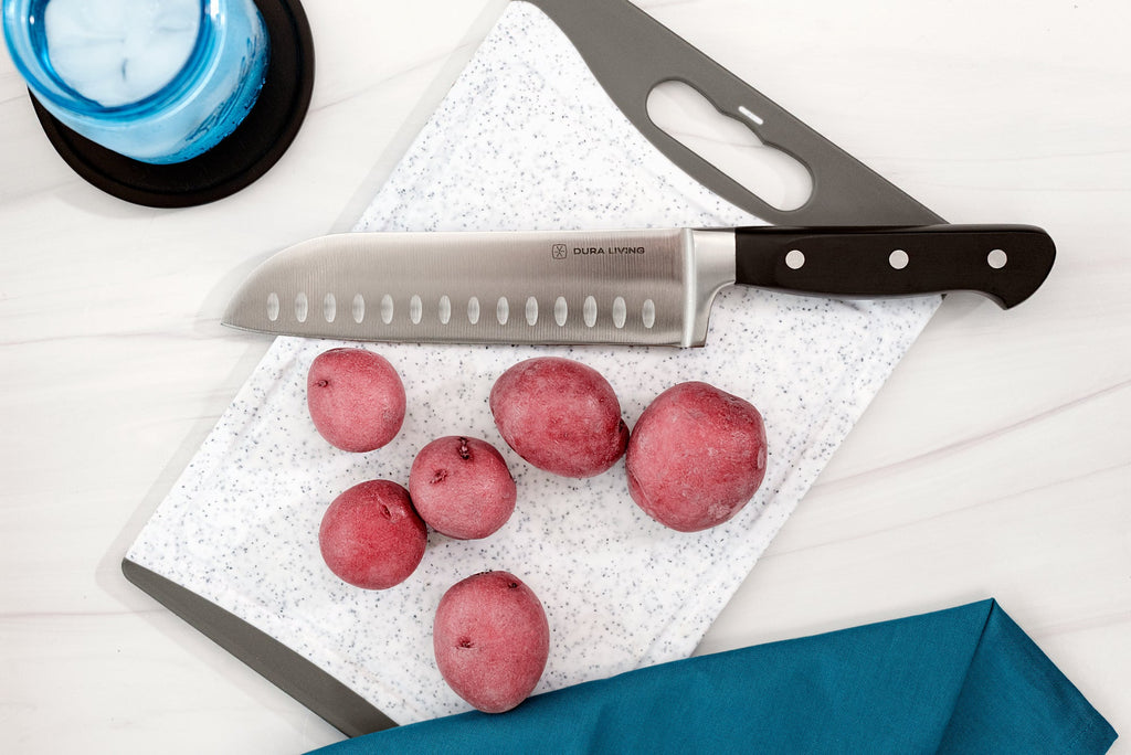 Superior 7 inch Santoku Knife - Black