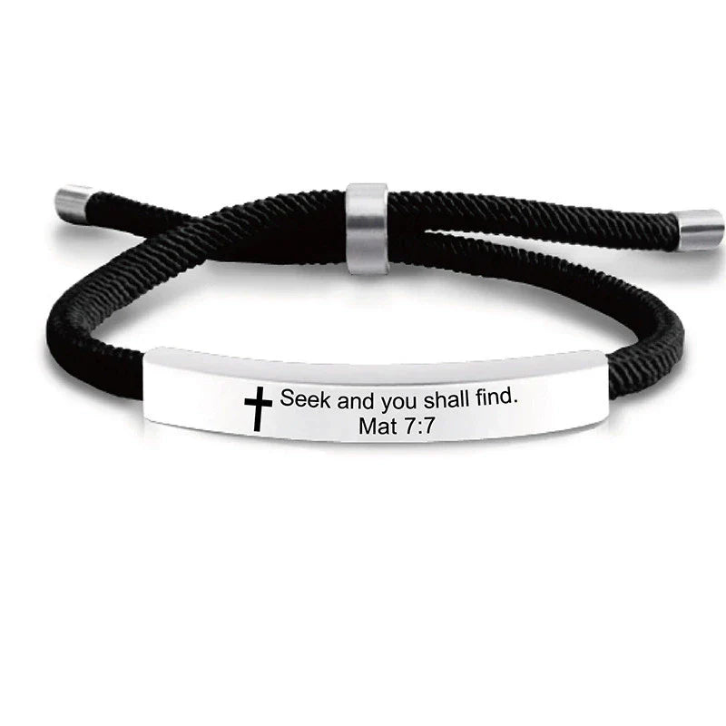 Keep the Faith Bible Scripture Bracelet for Men or Women