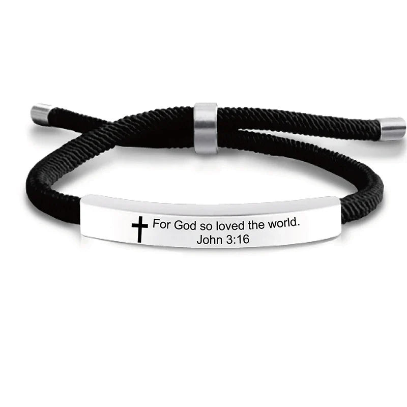 Keep the Faith Bible Scripture Bracelet for Men or Women