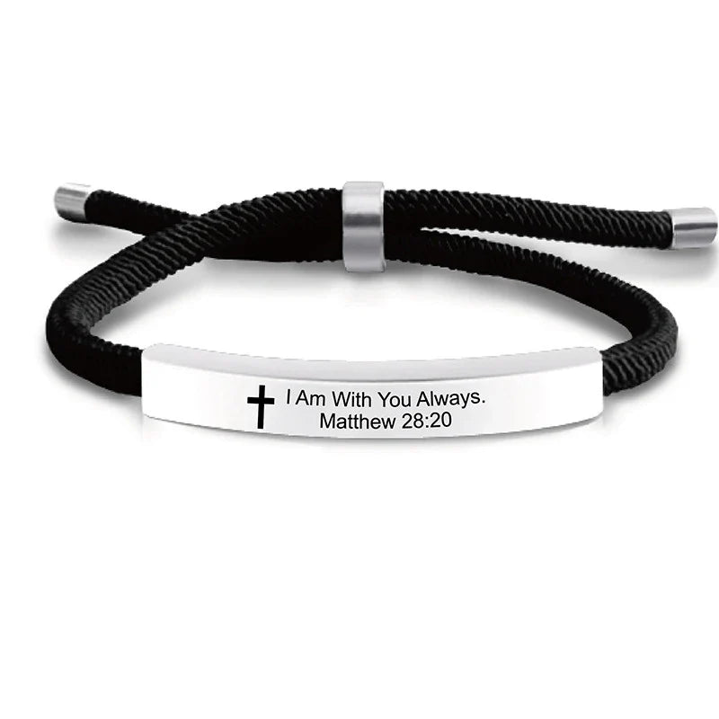 Keep the Faith Bible Scripture Bracelet for Men or Women