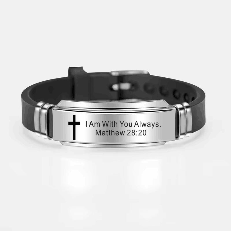 Keep the Faith Bible Scripture Bracelet for Men or Women