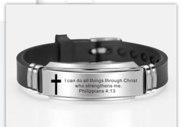 Keep the Faith Bible Scripture Bracelet for Men or Women